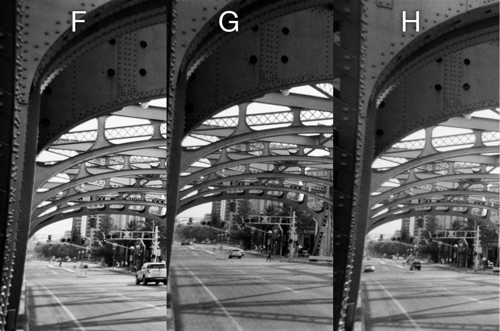 Disposable Single Use Cameras B&W Photo Comparison - Bridge