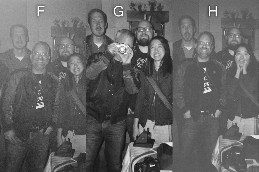 Disposable Single Use Cameras B&W Photo Comparison - People
