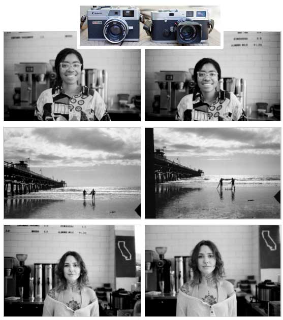 Leica vs. Canonet Black and White Comparison